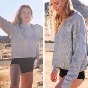 SPIRITUAL GANGSTER Halley chunky silver sweater